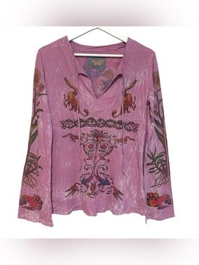 Y2K butterfly dropout M bell sleeve fairycore grunge top subliminal graphic art